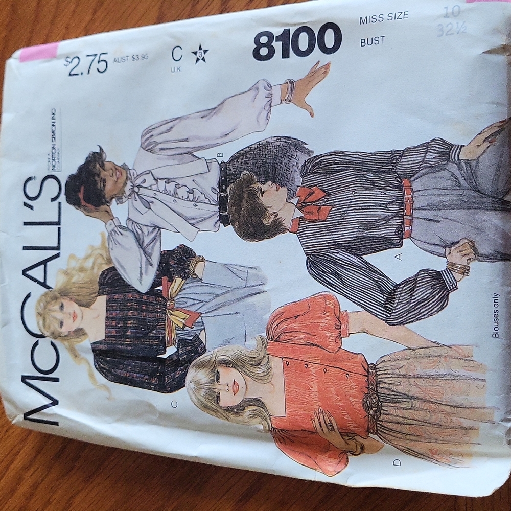 Vintage - McCall's Blouse Pattern - Size 10